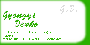 gyongyi demko business card