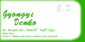 gyongyi demko business card